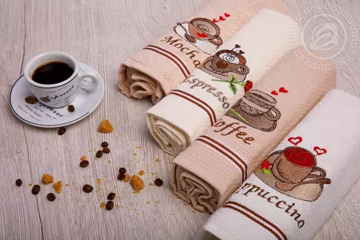 Набор полотенец "Кофе" Разноцветный р. 40х60