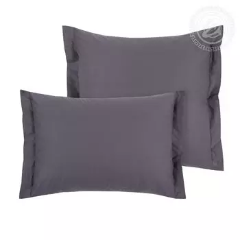 Наволочки с ушками "DE LUXE Графит" р. 50х70