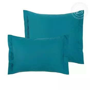 Наволочки с ушками "DE LUXE" Изумрудный р. 50х70