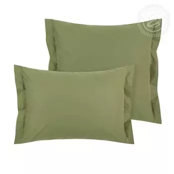 Наволочки с ушками "DE LUXE" Олива р. 70х70