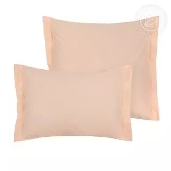 Наволочки с ушками "DE LUXE" Персиковый р. 50х70