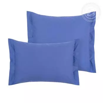 Наволочки с ушками "DE LUXE" Синий р. 50х70