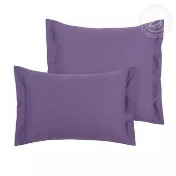 Наволочки с ушками "DE LUXE" Сливовый р. 50х70