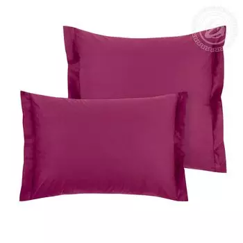 Наволочки с ушками "DE LUXE" Вишневый р. 50х70