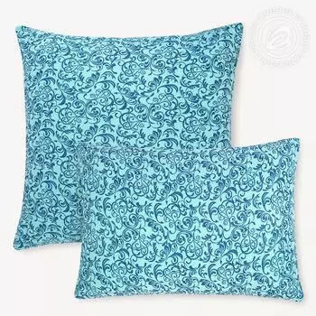 Наволочки "Завиток" Синий р. 70х70