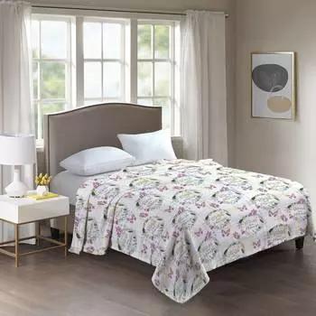 Плед "Бабочки Серый" р. 180х200