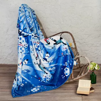 Плед "Футбол" Голубой р. 150х200