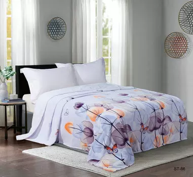 Плед "Хлопок" Голубой р. 150х200