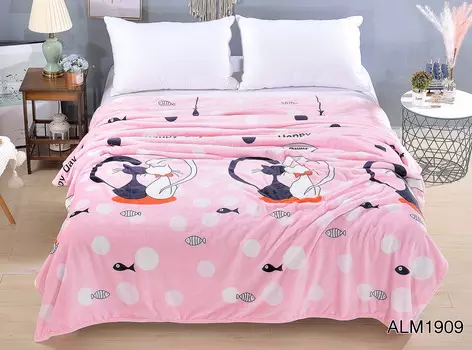 Плед "Из жизни кошек" Розовый р. 150х200