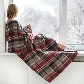 Плед "Клетка" Красный р. 180х200