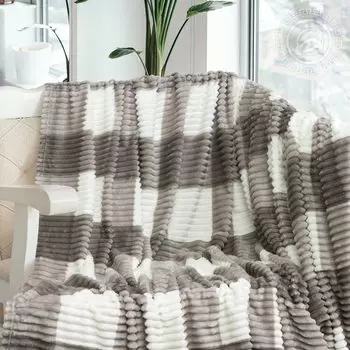 Плед "Квадро" Графит р. 180х200