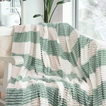 Плед "Квадро" Мятный р. 200х220