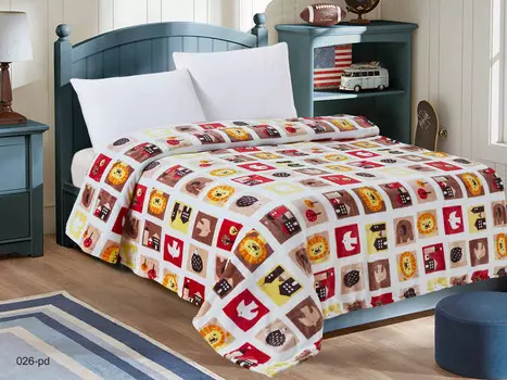 Плед "Лео" Белый р. 150х200