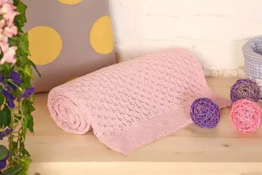 Плед "Паутинка" Розовый р. 200х220