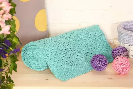 Плед "Паутинка" Зеленый р. 200х220