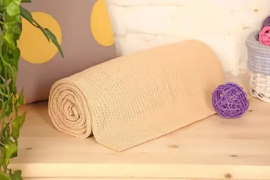 Плед "Петелька" Бежевый р. 200х220