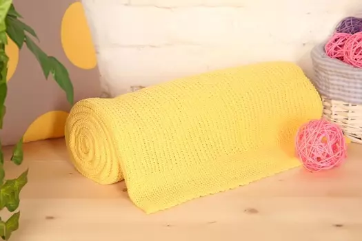 Плед "Петелька Желтый" р. 200х220