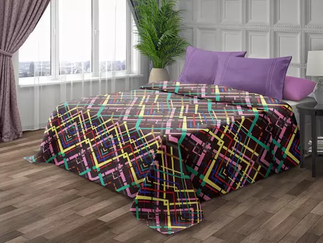 Плед "Пульсация" Коричневый р. 150х200