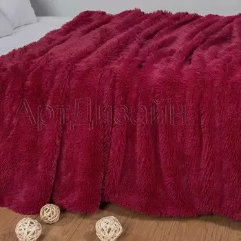 Плед "Шиншилла" Бордовый р. 160х220