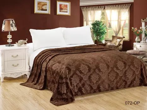 Плед "Жаккард" Шоколадный р. 180х200