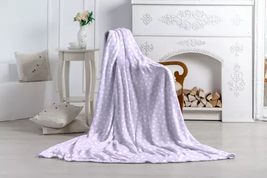 Плед "Звезды" Сиреневый р. 150х200