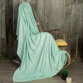 Плед "Звезды" Зеленый р. 200х220