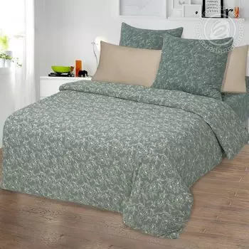 Пододеяльник "Цветы Зеленый" р. Евро