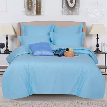 Пододеяльник "DE LUXE" Голубой р. 1,5-сп.