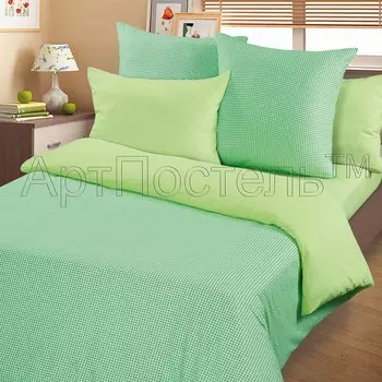Пододеяльник "Клетка Зеленый" р. 145х215