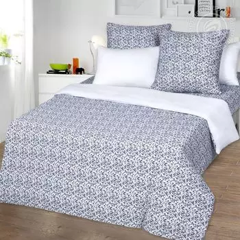 Пододеяльник "Завиток" Белый р. Евро