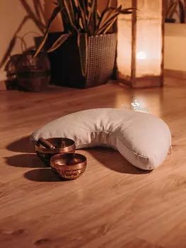 Подушка "Для йоги Брахма" Серый р. 40х55