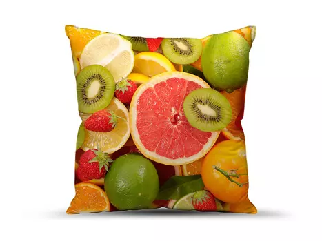 Подушка "Фрукты" Оранжевый р. 40х40