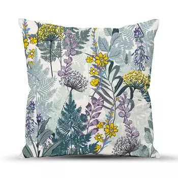 Подушка "Экзотический сад" Серый р. 40х40