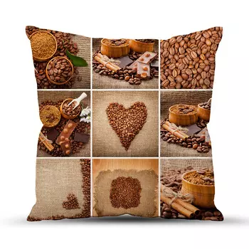 Подушка "Кофейные традиции Коричневый" р. 40х40