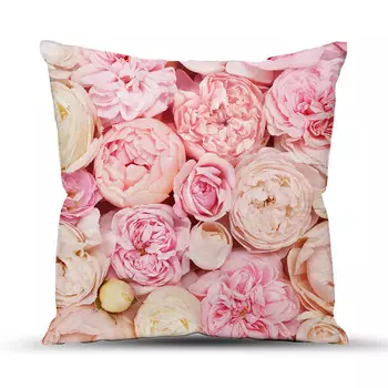 Подушка "Нежные пионы" Розовый р. 40х40