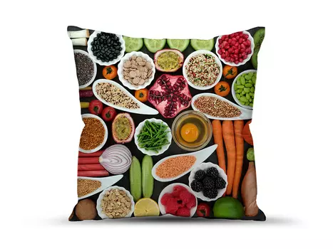 Подушка "Овощной микс" Разноцветный р. 40х40