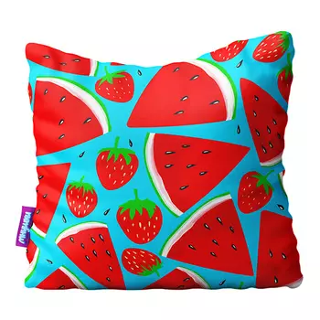 Подушка "Сочный арбуз" Бирюзовый р. 29х29