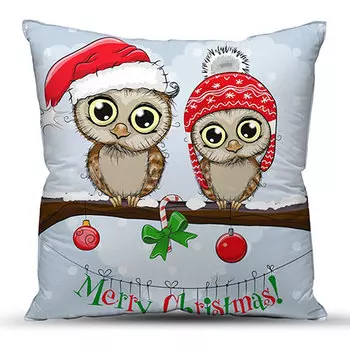 Подушка "Совята" Кремовый р. 40х40