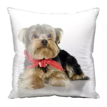 Подушка "Терьер" Белый р. 40х40