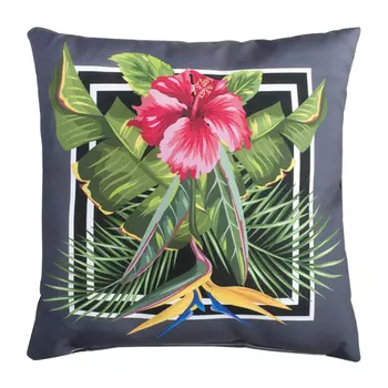 Подушка "Тропическая" Серый р. 40х40