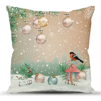 Подушка "Зимняя сказка" Бежевый р. 40х40