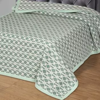 Покрывало "Фаина" Зеленый р. 240х235
