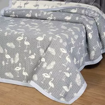 Покрывало "Фламинго" Серый р. 220х235