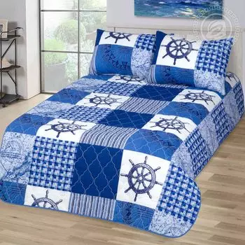 Покрывало "Мореход" Синий р. 150х215