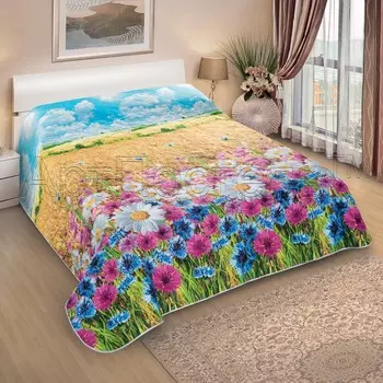 Покрывало "Пшеничное поле", размер 260х215 см