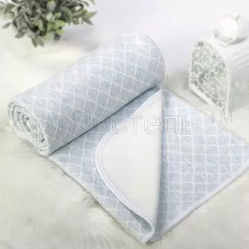 Покрывало "Ромбы" Голубой р. 100х140