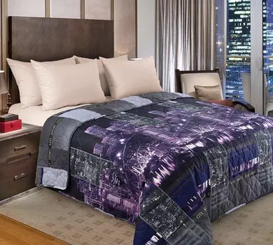 Покрывало "Сити" Сиреневый р. 180х210