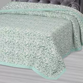 Покрывало "Узор" Зеленый р. 180х235