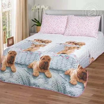 Покрывало "Верный друг" Серый р. 150х215