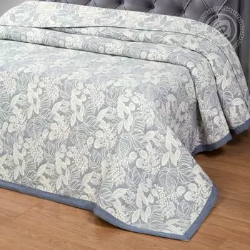 Покрывало "Ясмина" Сине-серый р. 220х235